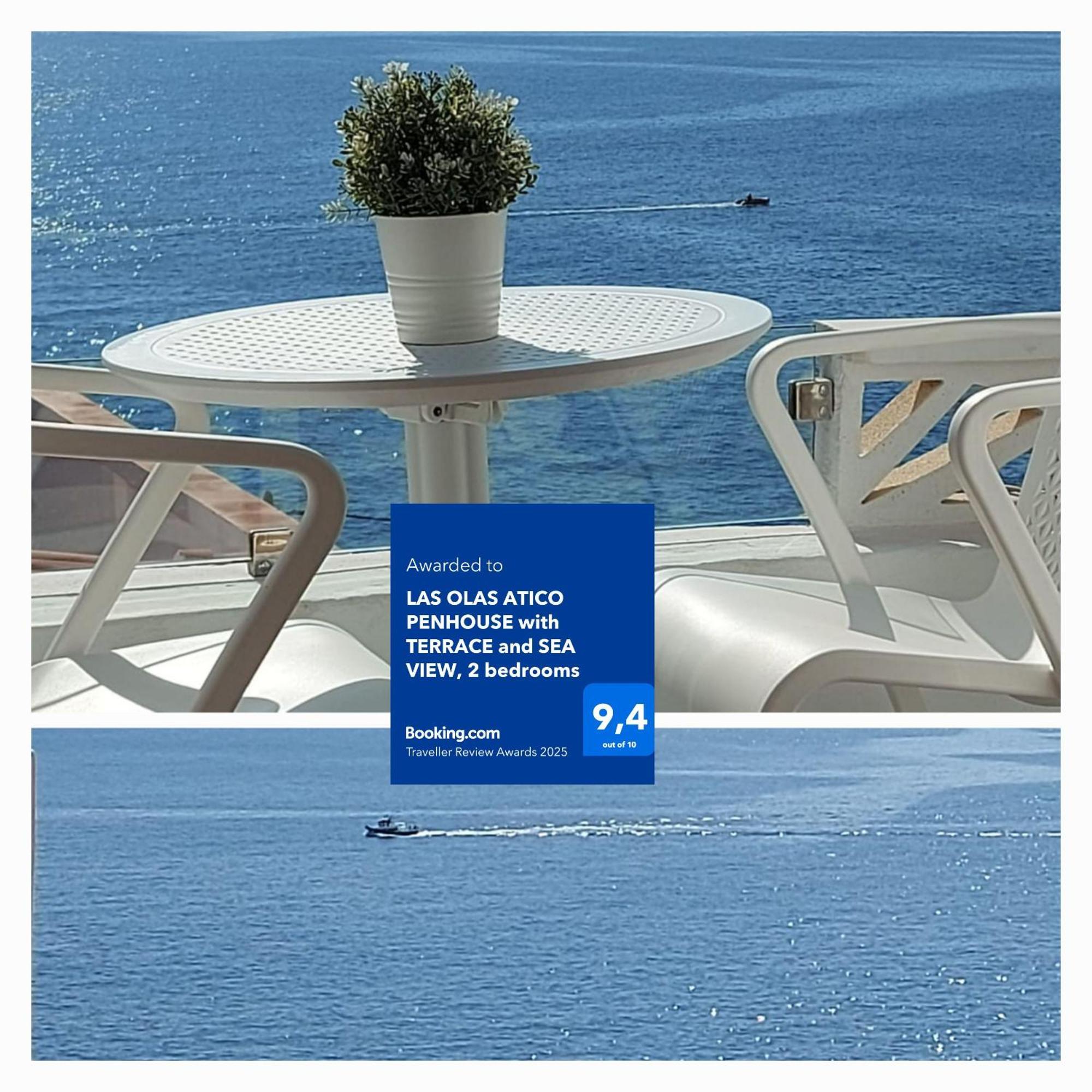 Las Olas Atico Penhouse With Terrace And Sea View, 2 Bedrooms La Caleta  Dış mekan fotoğraf