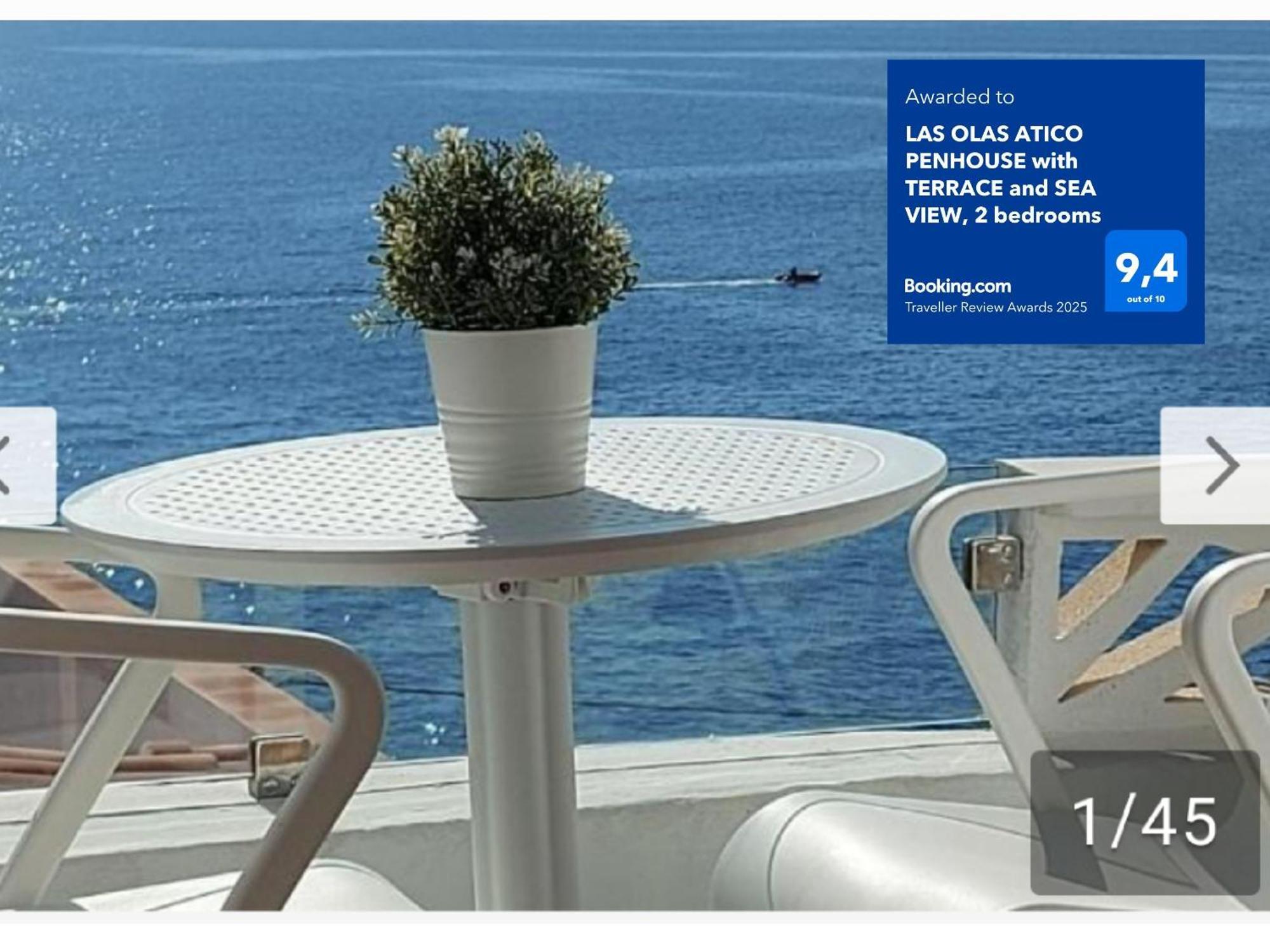 Las Olas Atico Penhouse With Terrace And Sea View, 2 Bedrooms La Caleta  Dış mekan fotoğraf
